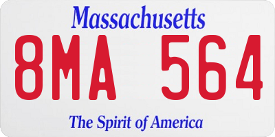 MA license plate 8MA564