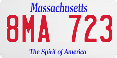 MA license plate 8MA723