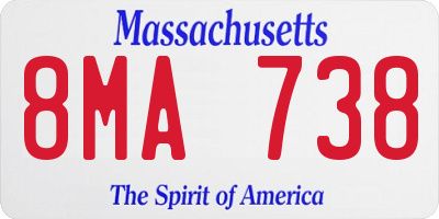 MA license plate 8MA738