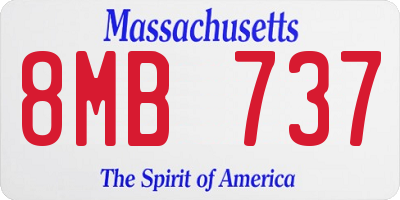 MA license plate 8MB737