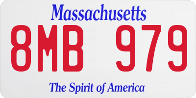 MA license plate 8MB979