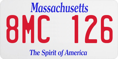 MA license plate 8MC126
