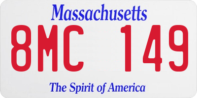 MA license plate 8MC149