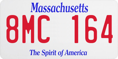 MA license plate 8MC164