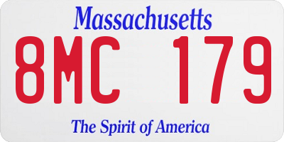 MA license plate 8MC179