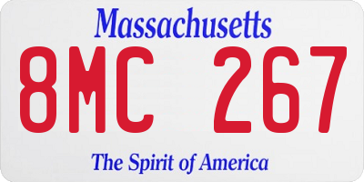 MA license plate 8MC267