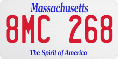 MA license plate 8MC268