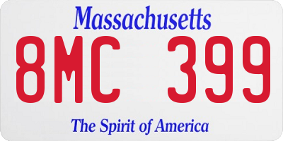 MA license plate 8MC399