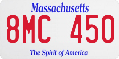 MA license plate 8MC450