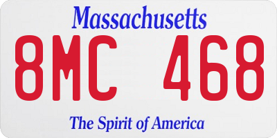 MA license plate 8MC468