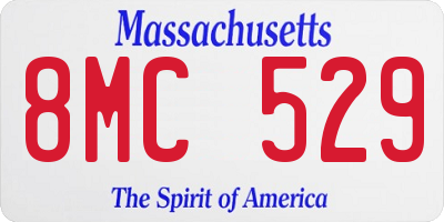 MA license plate 8MC529