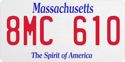 MA license plate 8MC610