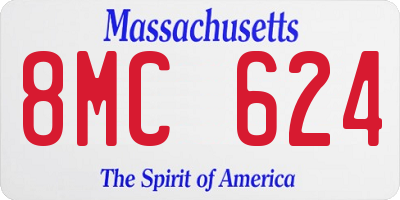 MA license plate 8MC624