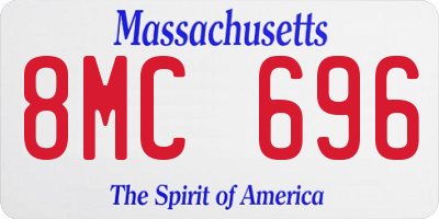 MA license plate 8MC696