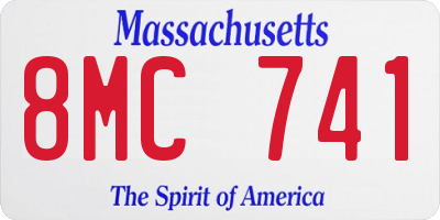 MA license plate 8MC741