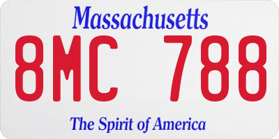 MA license plate 8MC788