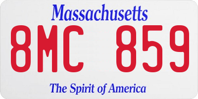 MA license plate 8MC859