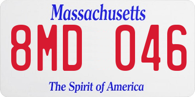 MA license plate 8MD046