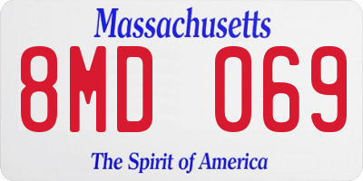 MA license plate 8MD069