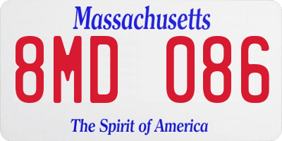 MA license plate 8MD086
