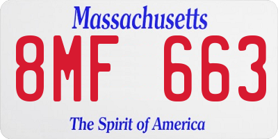 MA license plate 8MF663