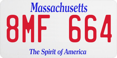 MA license plate 8MF664