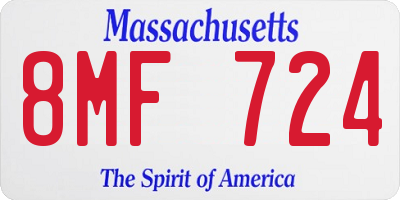MA license plate 8MF724