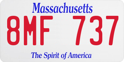 MA license plate 8MF737