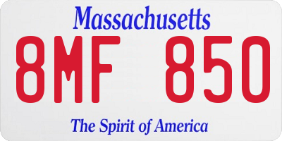 MA license plate 8MF850