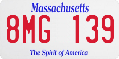 MA license plate 8MG139