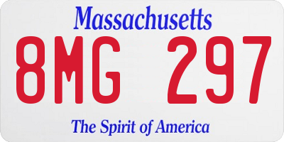 MA license plate 8MG297