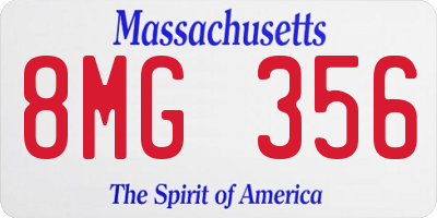 MA license plate 8MG356