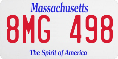 MA license plate 8MG498