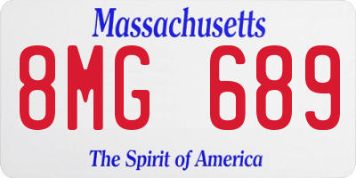 MA license plate 8MG689