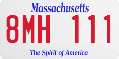 MA license plate 8MH111