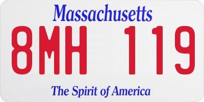 MA license plate 8MH119