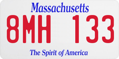 MA license plate 8MH133
