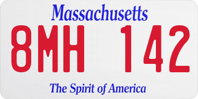 MA license plate 8MH142