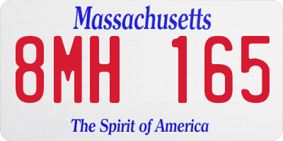 MA license plate 8MH165