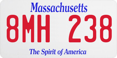 MA license plate 8MH238