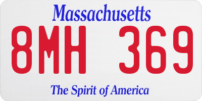 MA license plate 8MH369
