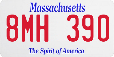 MA license plate 8MH390