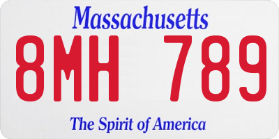 MA license plate 8MH789