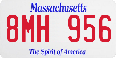 MA license plate 8MH956