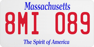 MA license plate 8MI089