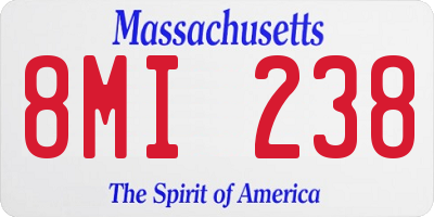 MA license plate 8MI238