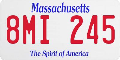 MA license plate 8MI245