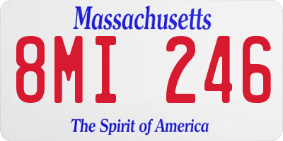 MA license plate 8MI246