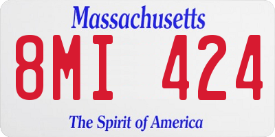 MA license plate 8MI424