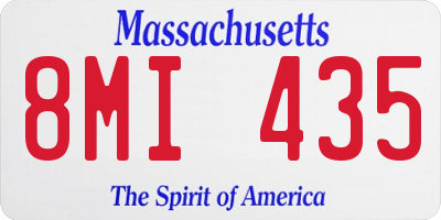 MA license plate 8MI435